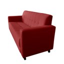 Ver imagem 2 de Sofá Jade 3 Lugares Suede Vinho - Dominic Decor