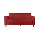 Ver imagem 1 de Sofá Jade 3 Lugares Suede Vinho - Dominic Decor