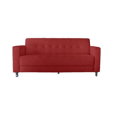 Sofá Jade 3 Lugares Suede Vinho - Dominic Decor