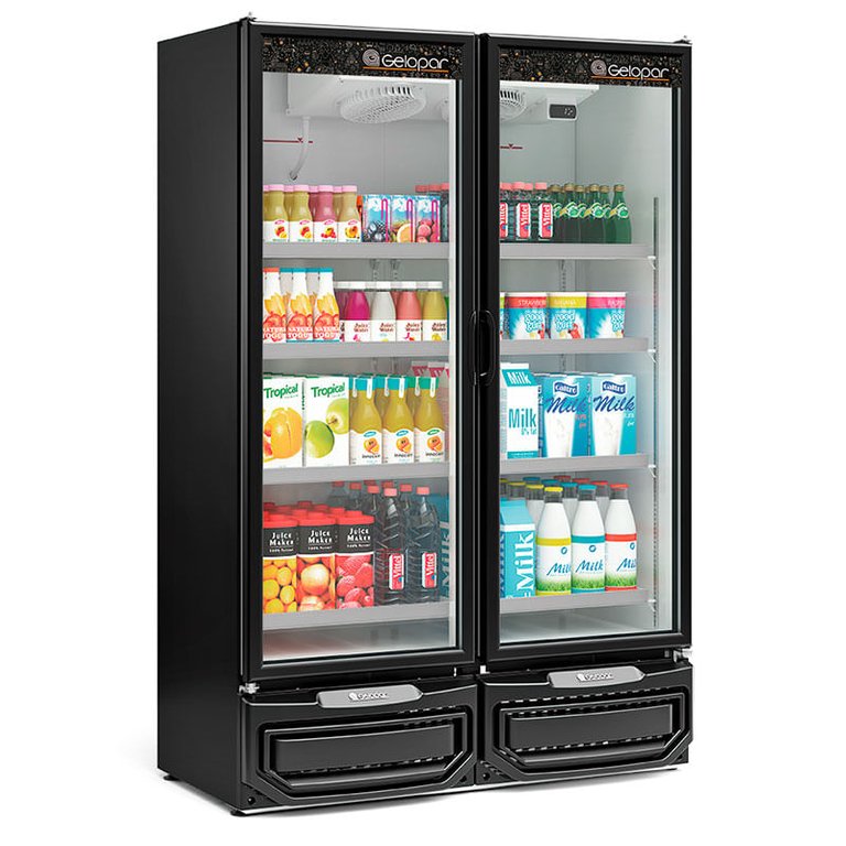 Refrigerador/ Expositor Vertical Conveniência GCVR-950 PR Preto 957 Litros Gelopar 220v