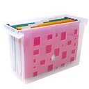 Ver imagem 3 de 5 Caixas Arquivo Transparentes 6 Pastas Suspensas Coloridas Dellocolor Organizadores Escritório