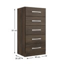 Ver imagem 5 de Cômoda 5 Gavetas CO0523 Cacau Savana Rodial Móveis