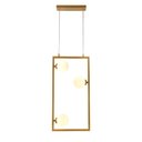 Ver imagem 1 de Pendente Bella Balanço Dourado e Branco 30x60cm G9 75w TR004