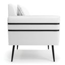 Ver imagem 3 de Kit 02 Poltronas Mari Corino Pés Palito de Ferro Preto - D’Rossi Branco
