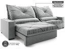 Ver imagem 4 de Sofá Retrátil e Reclinável 2,80m Vogue Veludo Cristal - Netsofas - Cinza