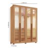 Guarda-roupas Reflecta 100% Mdf Tuboarte 4 Portas 6 Gavetas C/ Kit de Espelhos e Pés - 4