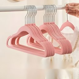 Kit Cabides Infantil Slim de Veludo - Organização Compacta Cor:rosa - 3