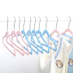 Kit Cabides Infantil Slim de Veludo - Organização Compacta Cor:rosa - 7