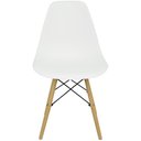 Ver imagem 3 de Kit 9 Cadeiras Charles Eames Eiffel Wood Design Branca Branco