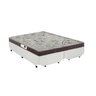 Cama Box  Bipartido Casal Branco + Colchão Espuma D33 138x188x8 - 1