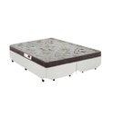 Ver imagem 1 de Cama Box Bipartido Casal Branco + Colchão Espuma D33 138x188x8
