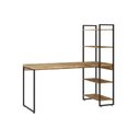 Ver imagem 3 de Mesa com Estante Alta 150x64x147cm com 4 Prateleiras Carvalho/est.preta