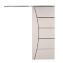 Ver imagem 1 de Porta de Correr Branco Prime Frisada Kit Alumínio F10 - 210x100