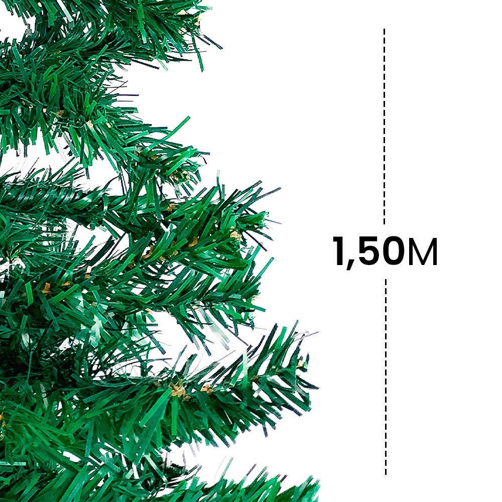 Árvore de Natal Luxo 1,50 Altura Base Pvc 380 Galhos - 3