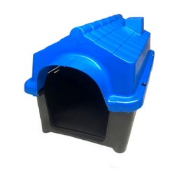 Casinha para cães Mec Pet chaminé N 1° - azul - 3