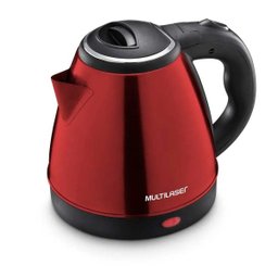 Chaleira Elétrica Inox 1,8L Multilaser 127V 1200W Vermelha- BE017 - 1