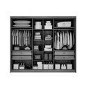 Ver imagem 3 de Guarda Roupa Casal 6 Portas e 4 Gavetas C- Espelho Robust-livorno Cumaru - Novo Horizonte