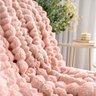 Cobertor Coberta Queen 2,40x2,20 Manta Ultrasoft Alto Relevo Extra Macia Blush Rosa - 100% Polié - 4