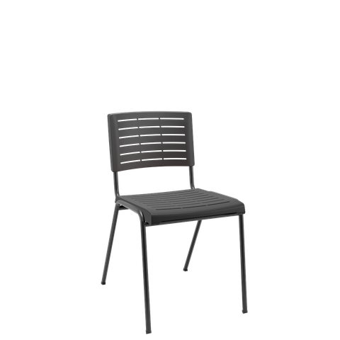 Cadeira Fixa Escritório Multiuso Niala Plaxmetal Nr17 Preto