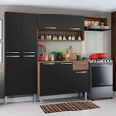 Ver imagem 2 de Armário de Cozinha Compacta Rustic/Preto Emilly Top Madesa