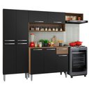 Ver imagem 3 de Armário de Cozinha Compacta Rustic/Preto Emilly Top Madesa