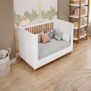 Ver imagem 2 de Berço Cupcake 100% MDF Branco Acetinado/Nature - Permobili
