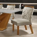 Ver mais imagens de Conjunto Sala de Jantar Mesa Tampo em MDF/Vidro e 6 Cadeiras Apolo Chanfro Premium Yescasa