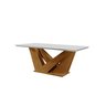 Conjunto Sala de Jantar Mesa Tampo em MDF/Vidro e 6 Cadeiras Apolo Chanfro Premium Yescasa - 6