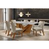 Conjunto Sala de Jantar Mesa Tampo em MDF/Vidro e 6 Cadeiras Apolo Chanfro Premium Yescasa - 2