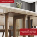 Ver imagem 4 de Conjunto Sala de Jantar Natali 6 Lugares Tampo em Vidro Caramelo e Creme 160cm Móveis Henn