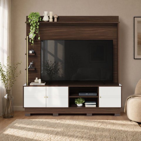 Estante para TV e Home Theater até 70 Polegadas 180CMX186,5cm 3 Portas Paraná