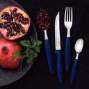 Ver imagem 2 de Caçarola Turim Alumínio Chumbo Antiaderente 2,8l + Faqueiro Ipanema Azul 24pc + Wok Loreto 3,3l
