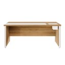 Ver imagem 5 de Mesa de Escritório Diretor com Caixa de Tomadas e Porta Objetos 180cm Corporate Macadâmia e Branco Marrom