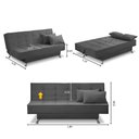 Ver imagem 2 de Sofá Cama 3 Lugares 1,80m Diana Suede Adonai Estofados