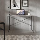 Ver imagem 2 de Escrivaninha Steel 76 Cm Estilo Industrial com Pés em Aço Preto/off White