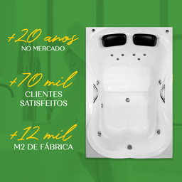 Banheira Dupla Esmeraldas Completa com Hidro em Acrílico - 1.80x1.20x0.41 - 127v - 9