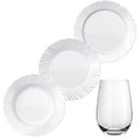 Ver imagem 1 de Aparelho de Jantar Opaline Pétala Fundo 24 Peças Branco