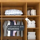 Ver imagem 3 de Guarda Roupa Casal Trancoso 2 Portas de Correr 6 Gavetas 4 Espelhos Centrais:neve