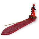 Ver imagem 1 de Incensário Régua Orixá em Resina 24 Cm - Escolha a Cor:ogum Vermelho