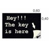 Capacho, a Chave Está Aqui, Hey!! The Key Is Here 60x40cm - 1