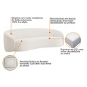 Ver imagem 4 de Kit Sofá 3 Lugares 200cm e Poltrona Orgânica Luxo Recepção Amore Bouclé Branco