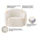Ver imagem 7 de Kit Sofá 3 Lugares 200cm e Poltrona Orgânica Luxo Recepção Amore Bouclé Branco