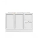 Ver imagem 1 de Balcão Flex 120cm sem Tampo 2 Portas 2 Gavetas Unna Branco Poliman Branco