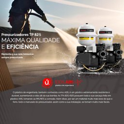Bomba Pressurizador de Água Komeco Tp 825 Bivolt 1/2 Cv - 4