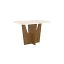 Ver imagem 1 de Mesa de Jantar 4 Lugares Henn Vértice SC44-127 Tampo de Vidro Nature/Off White SE