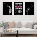 Ver imagem 1 de Kit 3 Quadros Decorativos Salmo 17:8 - Guarda-me Senhor