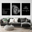 Ver imagem 1 de Kit 3 Quadros Decorativos Somos Amor - Leão