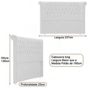 Ver imagem 3 de Cabeceira para Cama Box King 237cm Sophy Bouclé Off White - Sallar Home