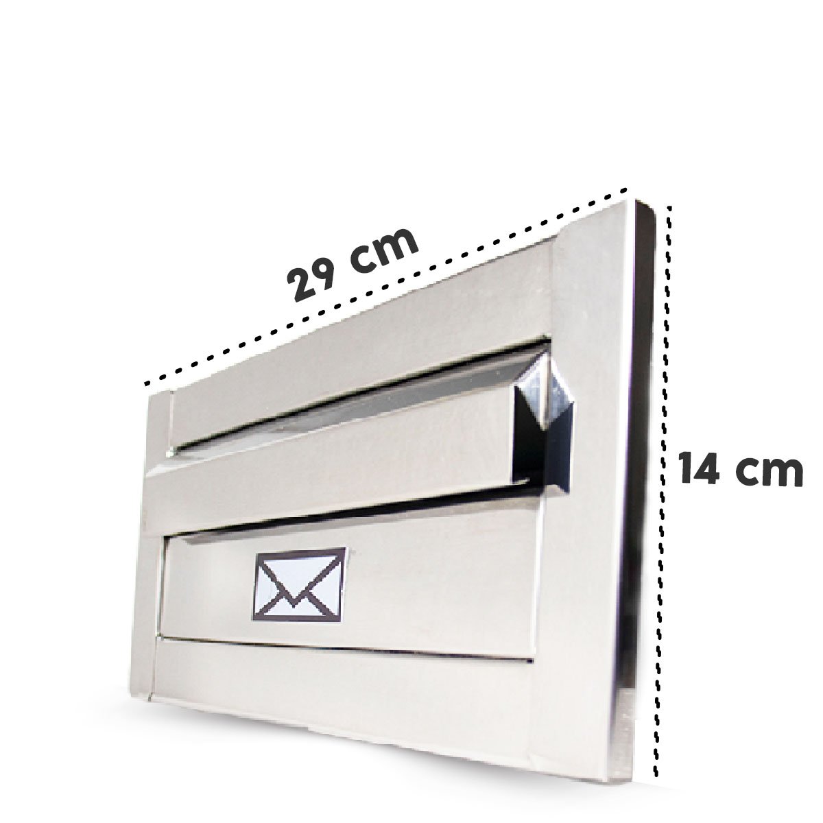 Caixa De Correio Inox - 25 CM: Inox - 3