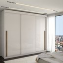 Ver imagem 1 de Guarda-roupa Casal Cardial 3 Portas 6 Gavetas Branco - Panorama Móveis